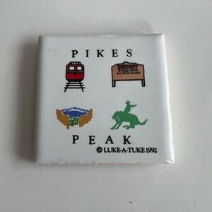 Pikes Peak Vintage Luke a Tuke 1992 Ceramic Souvenir Magnet